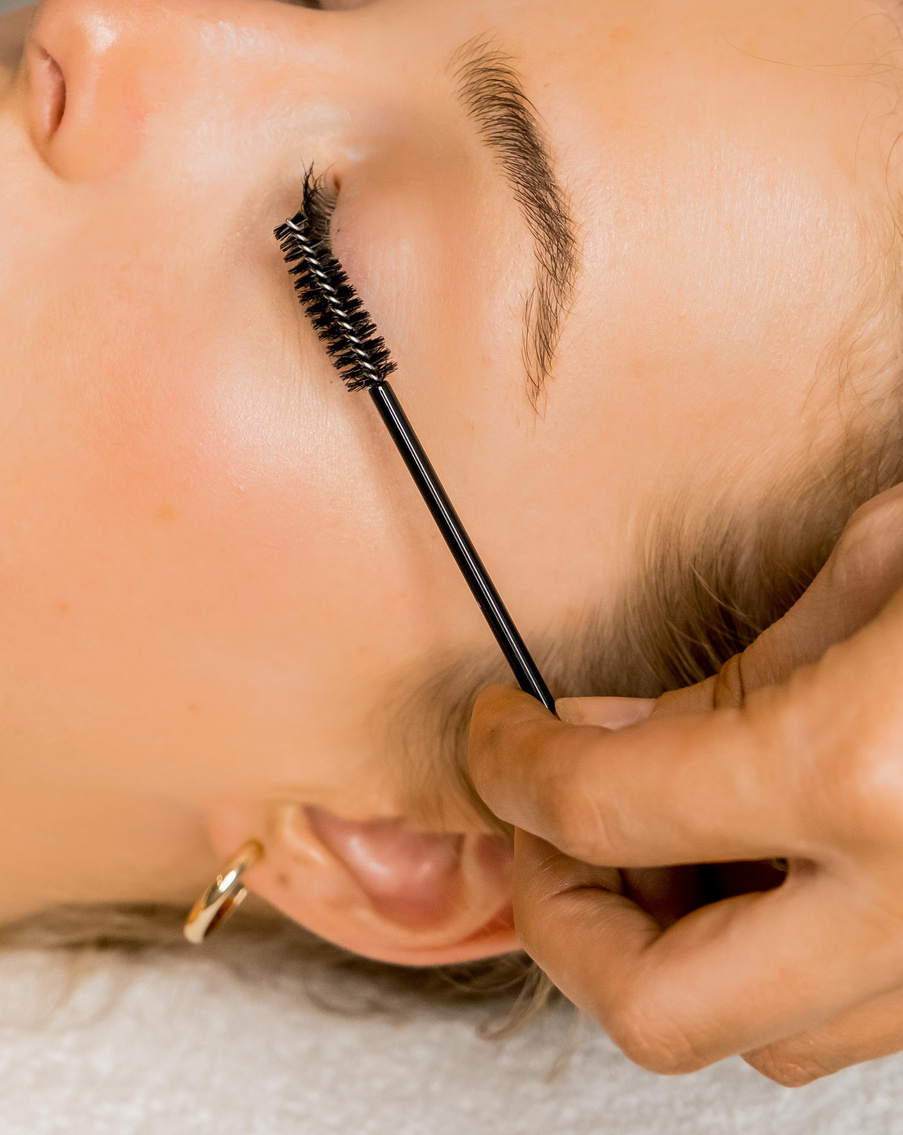 Woman Getting a Lash Lift at the Salon 